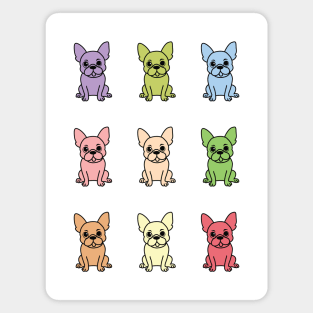 Cute French Bulldog Sticker pack Magnet